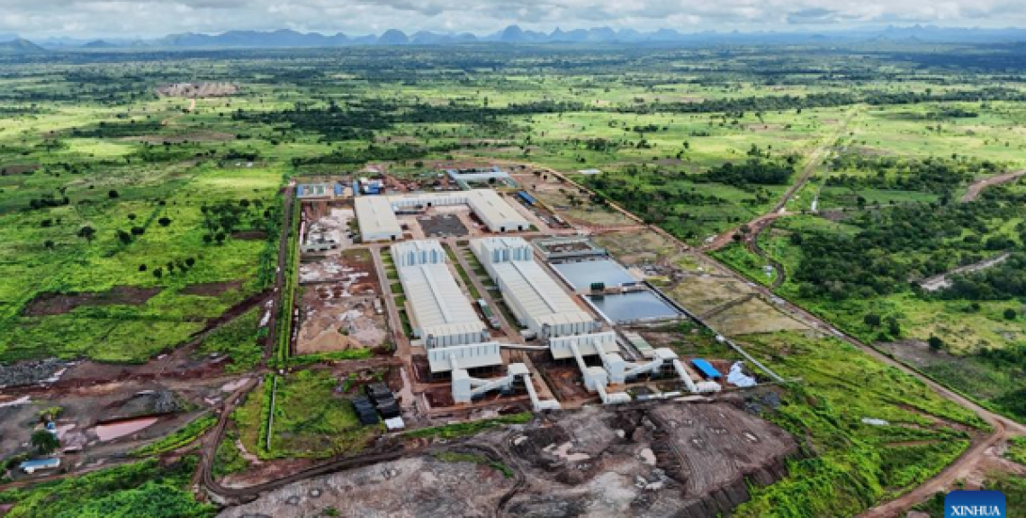 Source: Xinhua, A Chinese-built graphite processing plant in Niassa Province.
